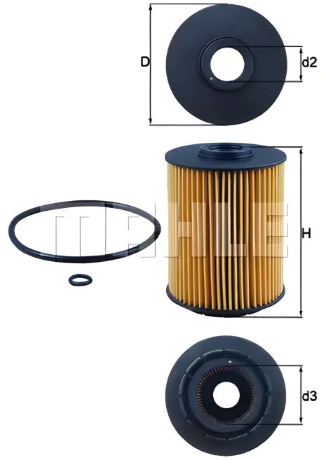 Масляный фильтр VW Touareg, Mahle/Knecht (OX356D) Масляный фильтр VW Touareg, Mahle/Knecht (OX356D)