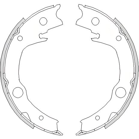 Набор тормозных колодок, стояночный тормоз TOYOTA MATRIX, REMSA (472900) Набор тормозных колодок, стояночный тормоз TOYOTA MATRIX, REMSA (472900)