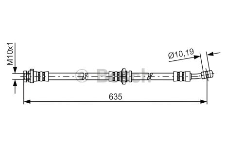 Гальмівний шланг для NISSAN QASHQAI, BOSCH (1987481433) Гальмівний шланг для NISSAN QASHQAI, BOSCH (1987481433)