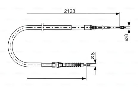 Трос ручного гальма для PEUGEOT 308, BOSCH (1987482324) Трос ручного гальма для PEUGEOT 308, BOSCH (1987482324)