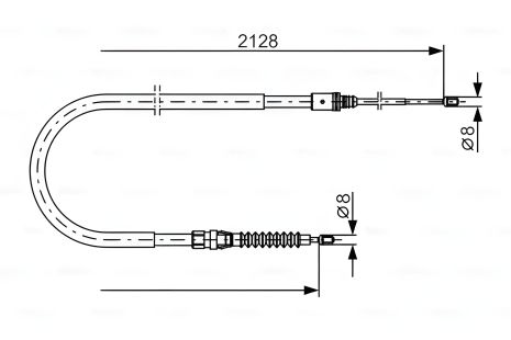 Трос ручного гальма для PEUGEOT 308, BOSCH (1987482324) Трос ручного гальма для PEUGEOT 308, BOSCH (1987482324)
