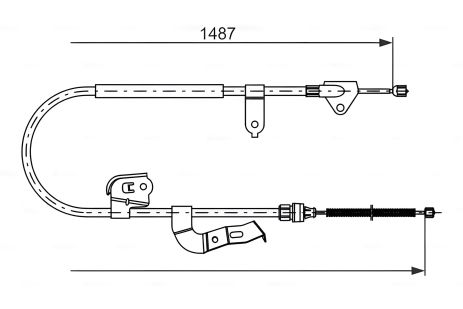 Тросик ручного тормоза TOYOTA AYGO, PEUGEOT 107, BOSCH (1987477952) Тросик ручного тормоза TOYOTA AYGO, PEUGEOT 107, BOSCH (1987477952)