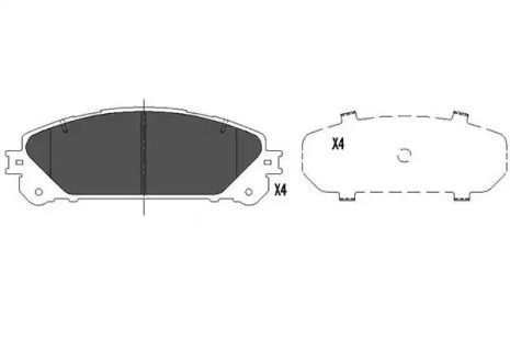 Комплект гальмівних колодок, дискове гальмо TOYOTA RAV4, LEXUS RX, KAVO PARTS (KBP9116)