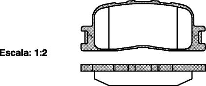 Комплект тормозных колодок, дисковый тормоз CHERY E5, LEXUS ES, REMSA (085400)