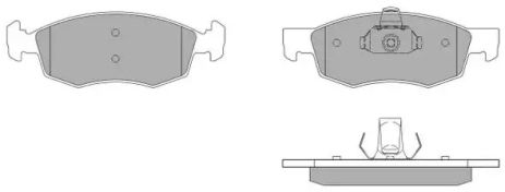 Комплект тормозных колодок, дисковый тормоз FIAT DOBLO, FREMAX (FBP1170)