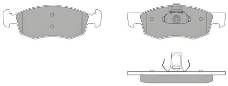 Гальмівні колодки комплект для FIAT DOBLO, FREMAX (FBP1170) Гальмівні колодки комплект для FIAT DOBLO, FREMAX (FBP1170)