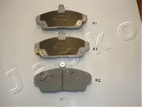 Тормозные колодки комплект дисковых тормозов MG, LOTUS ELISE, JAPKO (50427)