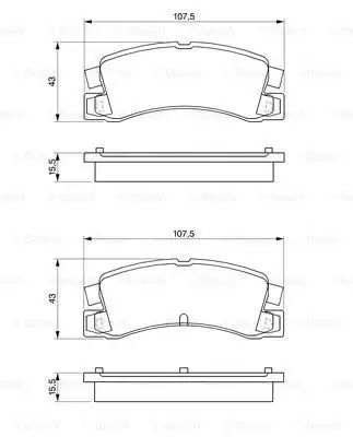 Комплект тормозных колодок, дисковый тормоз HOLDEN NOVA, TOYOTA MR, BOSCH (0986424383)