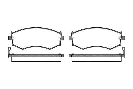 Набор тормозных колодок для дискового тормоза INFINITI G20, NISSAN 240, REMSA (035004) Набор тормозных колодок для дискового тормоза INFINITI G20, NISSAN 240, REMSA (035004)