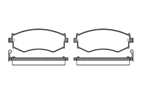 Комплект гальмівних колодок, дискове гальмо INFINITI G20, NISSAN 240, REMSA (035004)