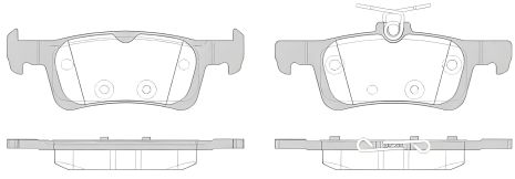 Гальмівних колодок комплект, PEUGEOT 308, дискове гальмо, REMSA (156300)