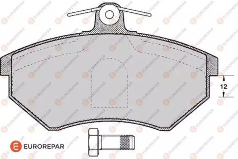 Комплект тормозных колодок, дисковый тормоз VW GOLF, SEAT CORDOBA, EUROREPAR (1617259680)