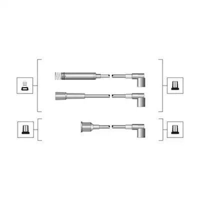 Комплект дротів запалювання VAUXHALL CARLTON, OPEL OMEGA, MAGNETIMARELLI (941319170110)