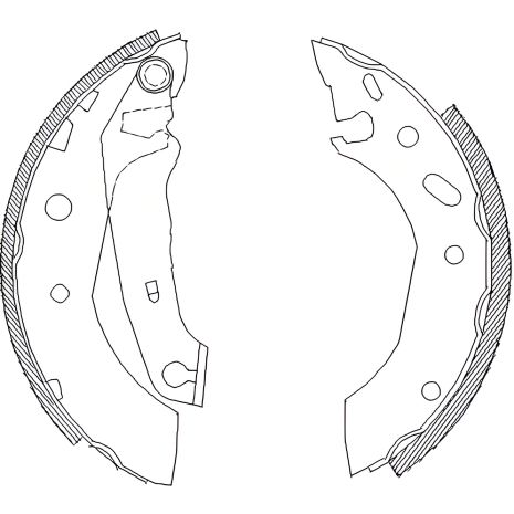 Комплект гальмівних колодок MAZDA 121, FORD KA, FORD ESCORT, WOKING (Z450701) Комплект гальмівних колодок MAZDA 121, FORD KA, FORD ESCORT, WOKING (Z450701)