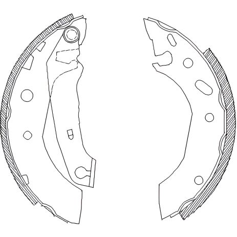 Комплект гальмівних колодок MAZDA 121, FORD KA, FORD ESCORT, WOKING (Z450701) Комплект гальмівних колодок MAZDA 121, FORD KA, FORD ESCORT, WOKING (Z450701)