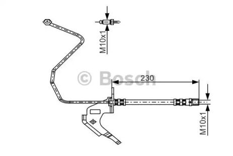 Шланг гальмівний CHEVROLET ASTRA, VAUXHALL COMBO, BOSCH (1987481162)