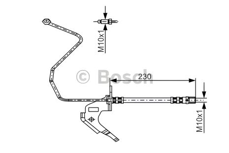 Гальмівний шланг CHEVROLET ASTRA, VAUXHALL COMBO, BOSCH (1987481162) Гальмівний шланг CHEVROLET ASTRA, VAUXHALL COMBO, BOSCH (1987481162)