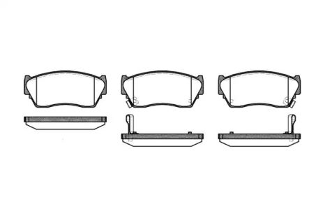 Комплект тормозных колодок NISSAN SUNNY, NISSAN 100, WOKING (P264302)