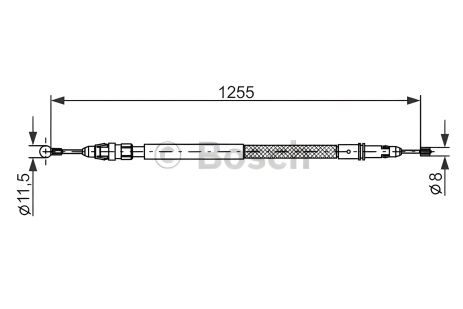 Ручного гальма трос FIAT ULYSSE, LANCIA PHEDRA, BOSCH (1987482235)