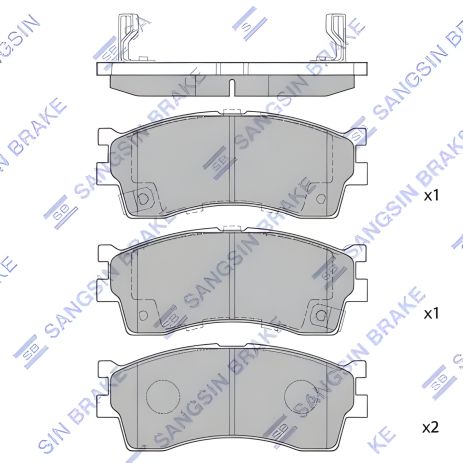 Комплект тормозных колодок для дискового тормоза KIA SHUMA, HI-Q (SP1113)