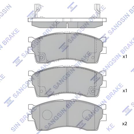 Комплект гальмівних колодок дискових KIA SHUMA, HI-Q (SP1113)