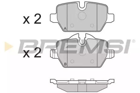 Комплект гальмівних колодок, дискове гальмо BMW 1, Bremsi (BP3196)