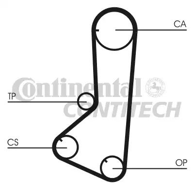 Ремінь зубчастий ГРМ HYUNDAI SONATA, MITSUBISHI GALANT, CONTITECH (CT802)