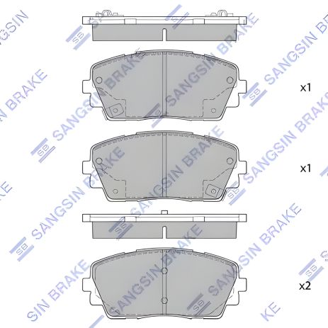 Комплект колодок гальмівних, дискове гальмо PICANTO KIA, SANGSIN (SP1405)