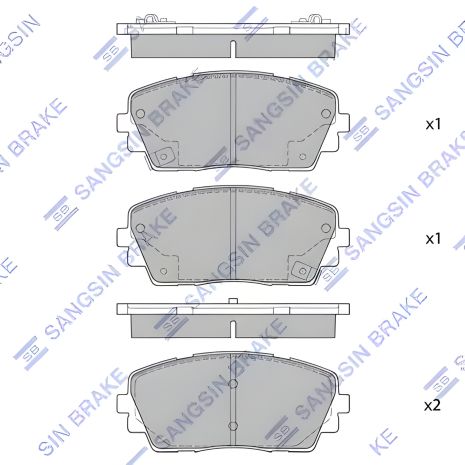 Тормозных колодок комплект для дискового тормоза KIA PICANTO, SANGSIN (SP1405)