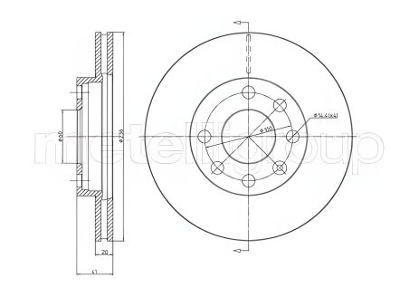 Тормозной диск для гозелей BEDFORD ASTRAMAX, CHEVROLET AVEO, CIFAM (800096)