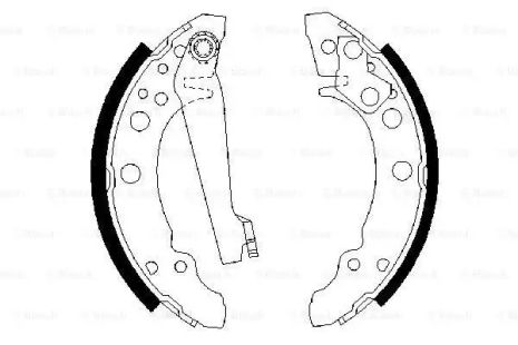 Комплект тормозных колодок SEAT AROSA, AUDI 50, BOSCH (0986487002)