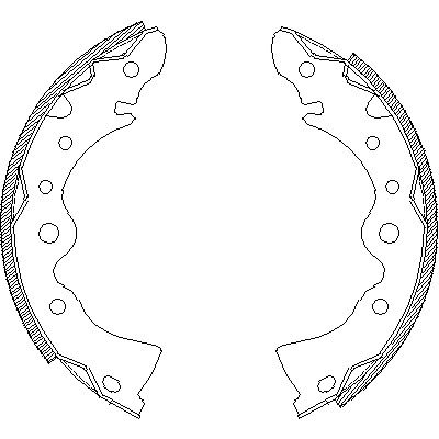 Комплект тормозных колодок NISSAN SUNNY, NISSAN BLUEBIRD, NISSAN PRAIRIE, WOKING (Z414400)