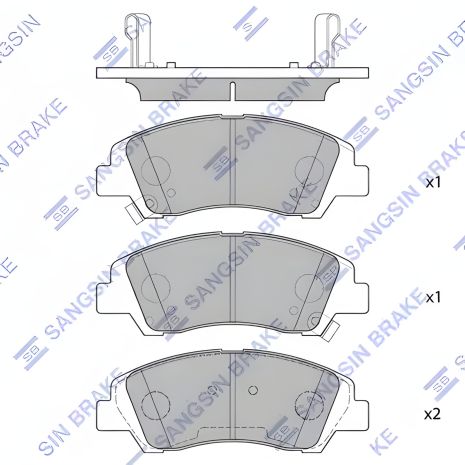 Тормозные колодки комплект для HYUNDAI i10, HI-Q (SP1719)