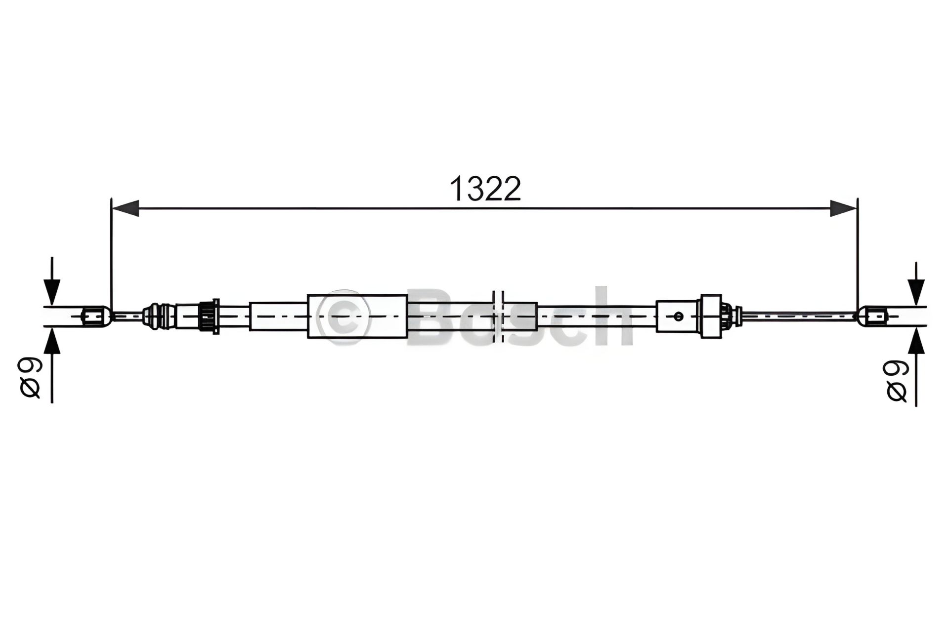 Трос ручного гальма RENAULT CLIO, BOSCH (1987482385) Трос ручного гальма RENAULT CLIO, BOSCH (1987482385)