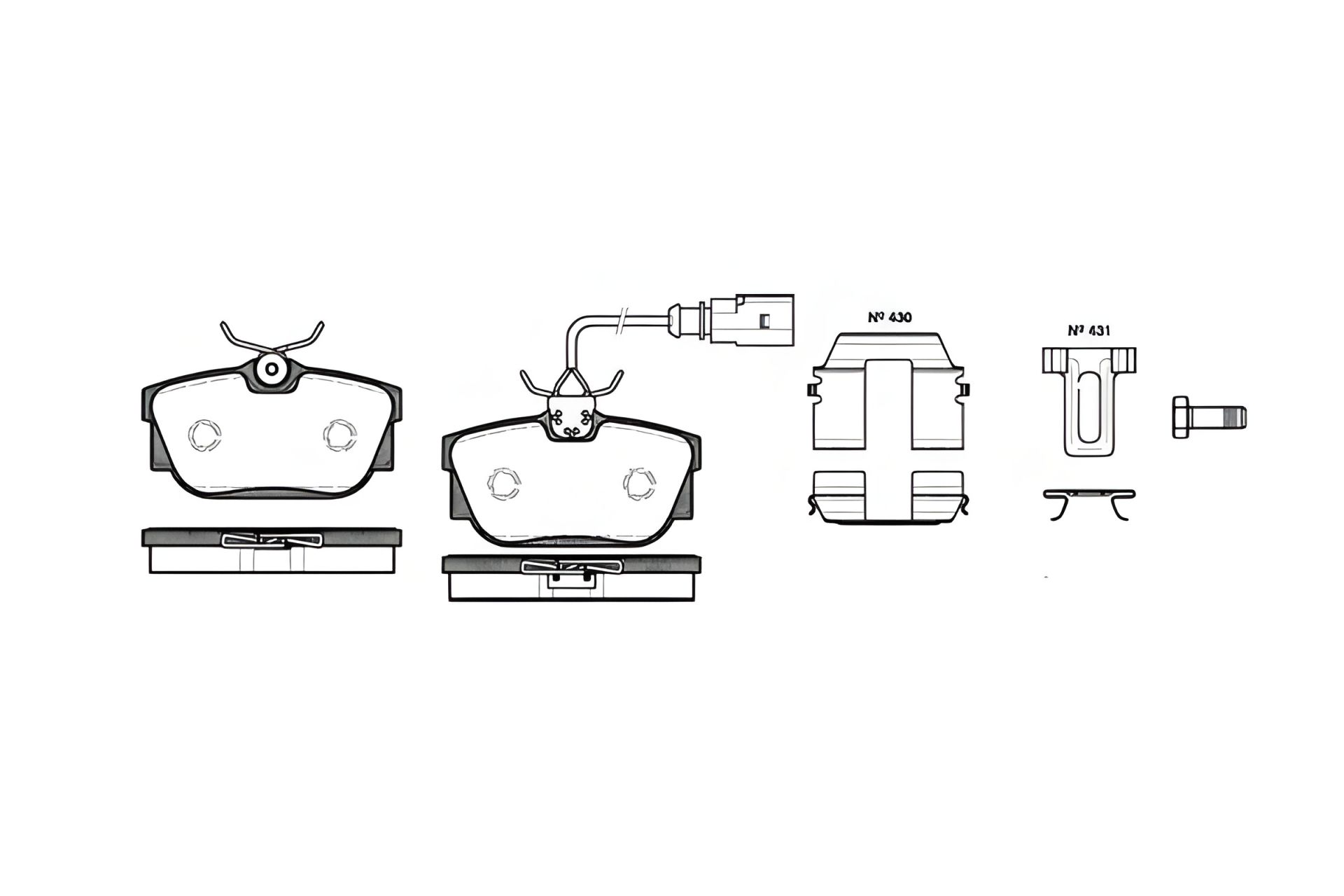 Комплект дисковых тормозных колодок для VW GOLF V, FORD GALAXY, WOKING (P667312) Комплект дисковых тормозных колодок для VW GOLF V, FORD GALAXY, WOKING (P667312)