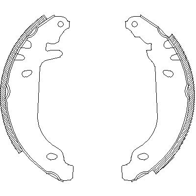 Комплект гальмівних колодок RENAULT 19, 21 88-95, CLIO 96-98 задн., REMSA (416900)