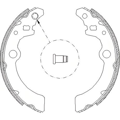 Комплект гальмівних колодок SUZUKI IGNIS, REMSA (414300)