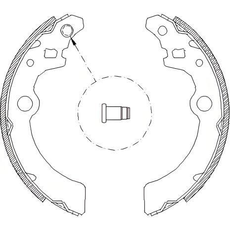 Комплект тормозных колодок SUZUKI IGNIS, REMSA (414300)