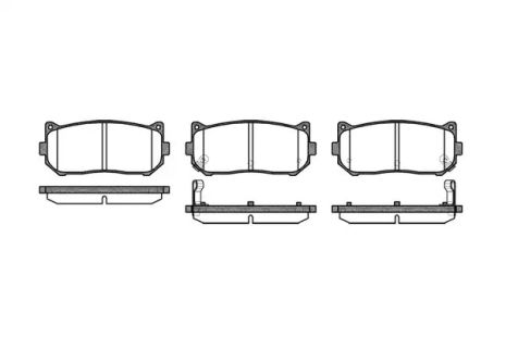 Комплект тормозных колодок, дисковый тормоз KIA CERATO, REMSA (064902)