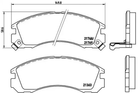 Колодки передние тормозные, BREMBO (P54017)