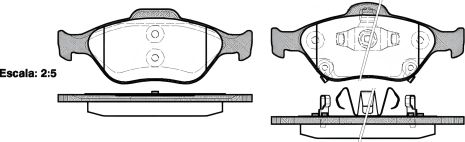 Комплект гальмівних колодок, дискове гальмо DAIHATSU CHARADE, TOYOTA YARIS, REMSA (076612) Комплект гальмівних колодок, дискове гальмо DAIHATSU CHARADE, TOYOTA YARIS, REMSA (076612)