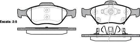 Комплект гальмівних колодок, дискове гальмо DAIHATSU CHARADE, TOYOTA YARIS, REMSA (076612)