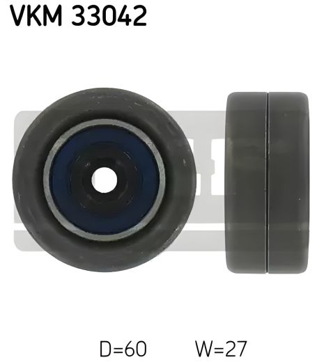 Натяжной ролик поликлинового ремня для FIAT SCUDO, CITROËN C2, SKF (VKM33042)