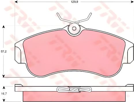 Дисковые тормозные колодки для NISSAN ALMERA, TRW (GDB3271)