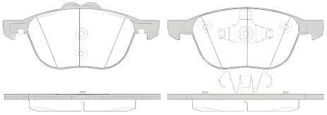 Комплект тормозных колодок дисковый для FORD TRANSIT, WOKING (P1182350)