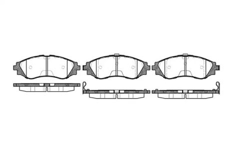 Комплект тормозных колодок, дисковый тормоз CHEVROLET ASTRA, DAEWOO NUBIRA, REMSA (064512)