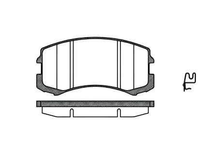 Комплект тормозных колодок для MITSUBISHI LANCER, REMSA (096501)