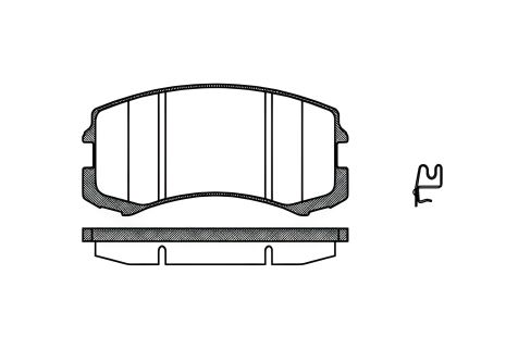 Комплект тормозных колодок для MITSUBISHI LANCER, REMSA (096501) Комплект тормозных колодок для MITSUBISHI LANCER, REMSA (096501)
