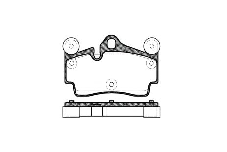 Комплект дисковых тормозных колодок AUDI Q7/VW TOUAREG, WOKING (P896300)