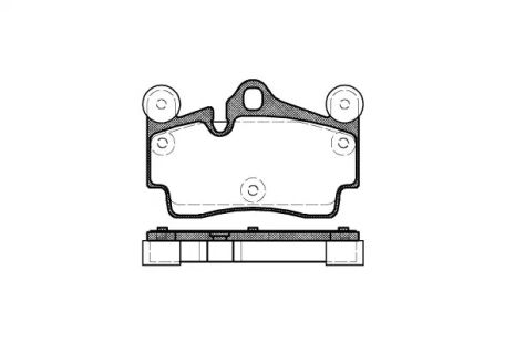 Комплект гальмівних колодок, дискове гальмо AUDI Q7, VW TOUAREG, REMSA (099600)